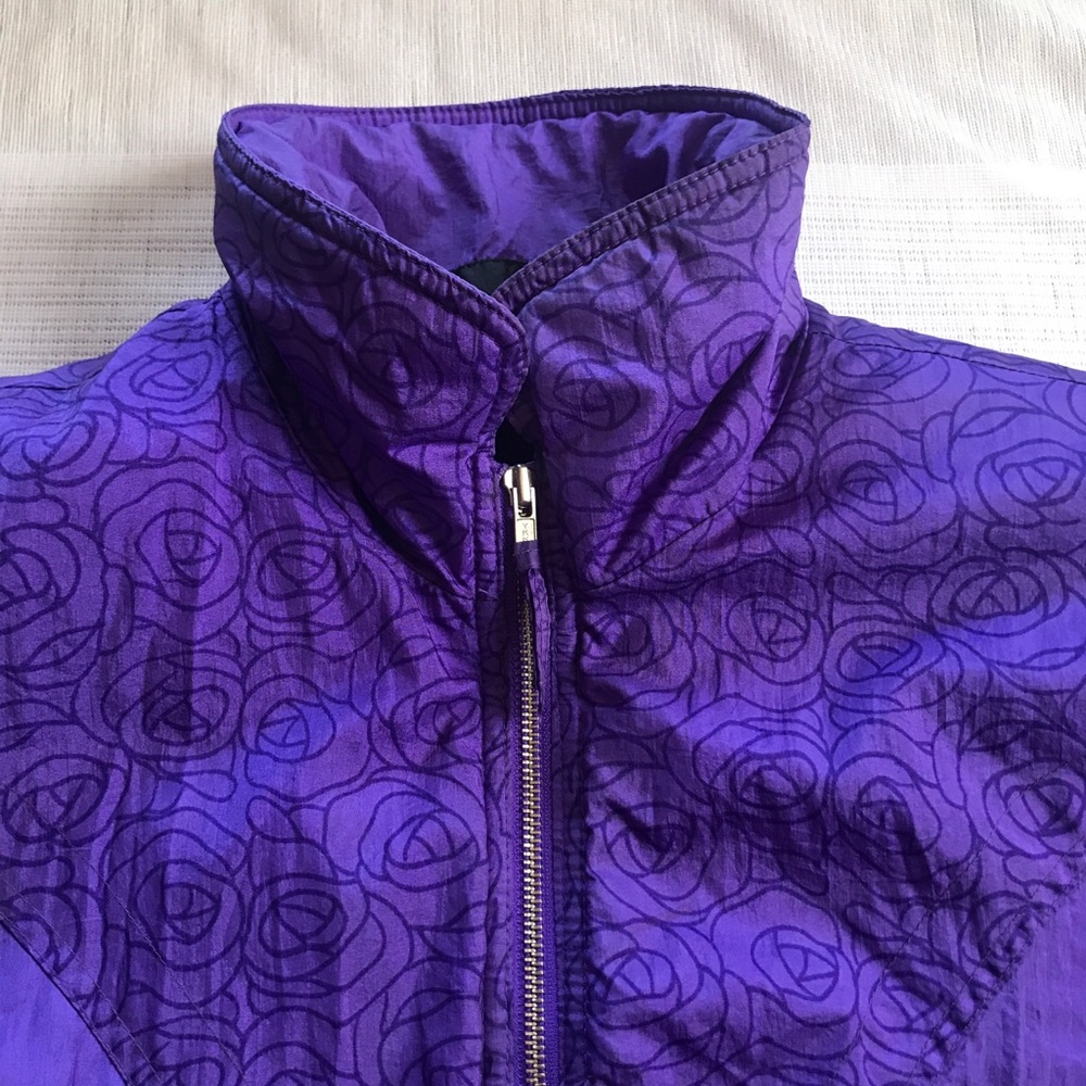 VTG Edelweiss Large Purple Drawstring Puff Jacket - Picture 4 of 11